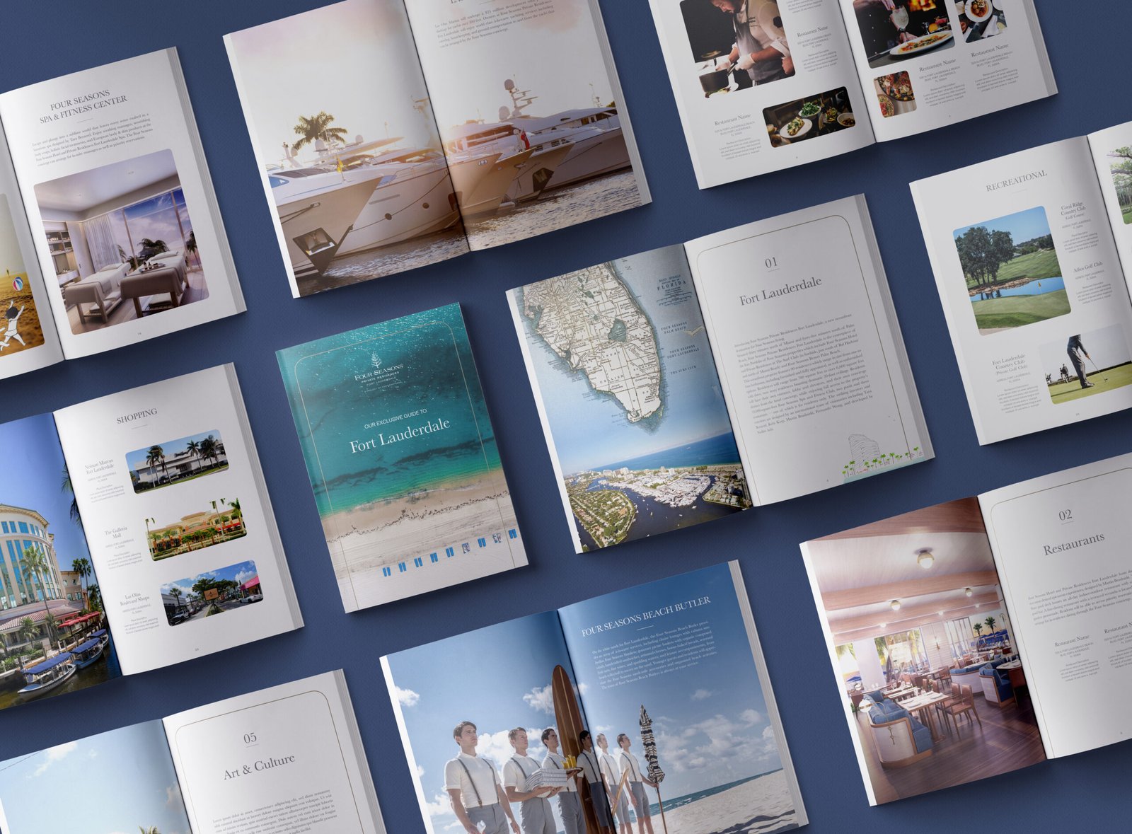 Different pages of a Brochure